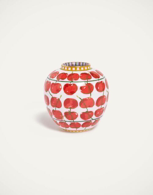 la doublej Small Bubble Vase Cherries Ivory in Porcelain