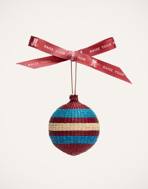 La Doublej Small Holiday Baubles Set Of 6 Multicolor In Raffia