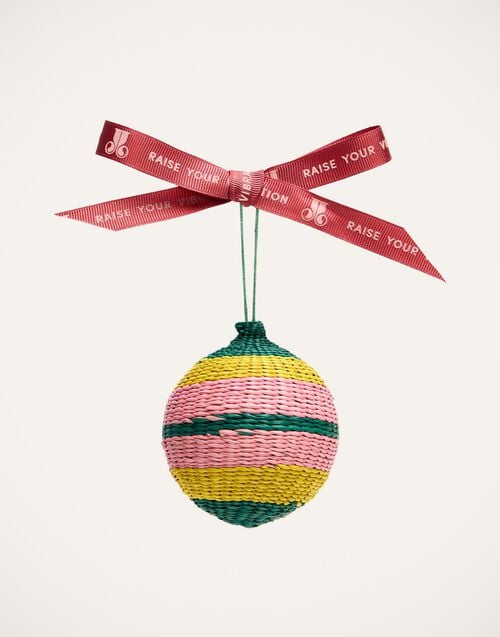 La Doublej Small Holiday Baubles Set Of 6 Multicolor In Raffia