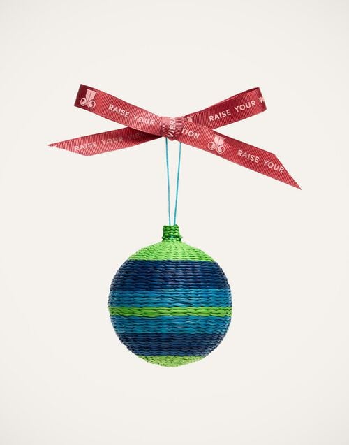 La Doublej Small Holiday Baubles Set Of 6 Multicolor In Raffia
