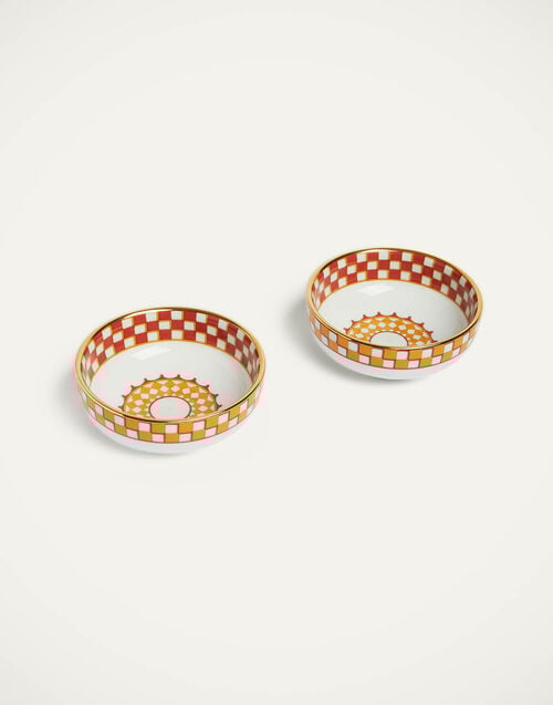 la doublej Snack Bowl Set Of 2 Apollo Brick in Porcelain