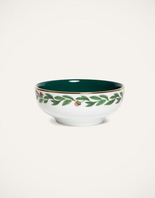 La Doublej Snack Bowl Set Of 2 Libellula Green In Porcelain