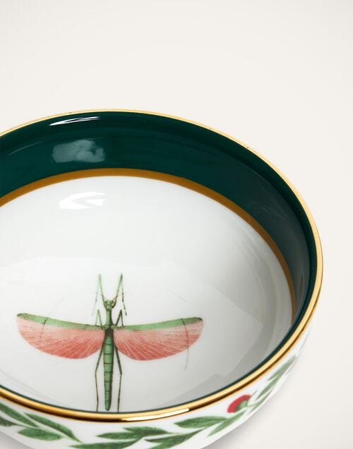 La Doublej Snack Bowl Set Of 2 Libellula Green In Porcelain