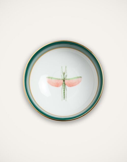 La Doublej Snack Bowl Set Of 2 Libellula Green In Porcelain