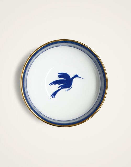 La Doublej Snack Bowl Set Of 2 Wildbird Blue In Porcelain