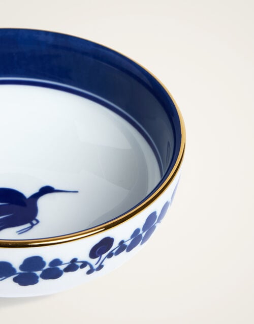 La Doublej Snack Bowl Set Of 2 Wildbird Blue In Porcelain