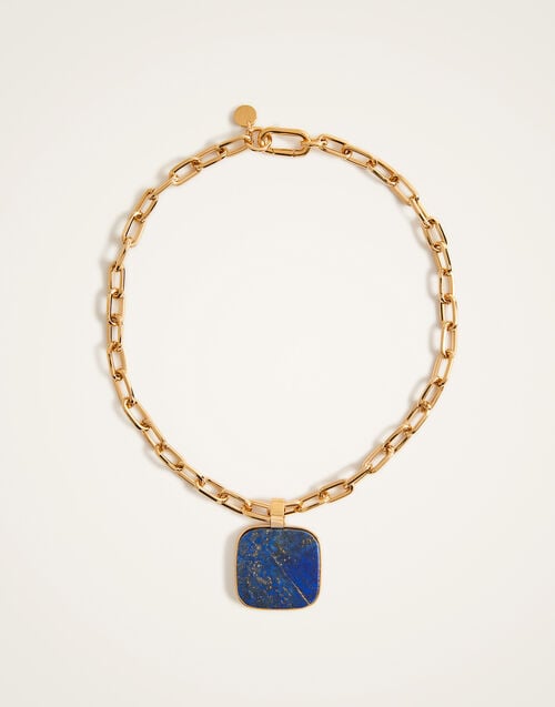 La Doublej Soul Pendant Necklace 24k Gold Plate & Lapis Lazuli