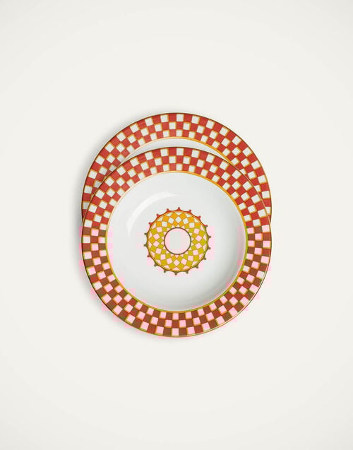 la doublej Soup Plates Set Of 2 Apollo Brick in Porcelain