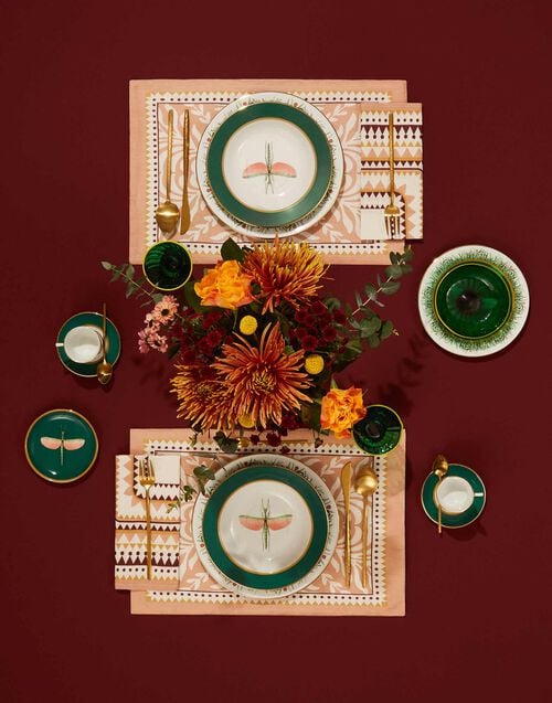 La Doublej Soup Plates Set Of 2 Libellula In Porcelain