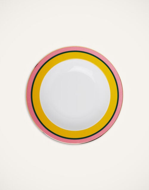 La Doublej Soup Plates Set Of 2 Rainbow Yellow In Porcelain