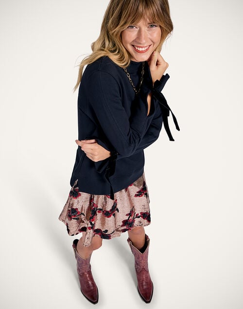 La Doublej Sporty Dress Primrose Black In Paillettes