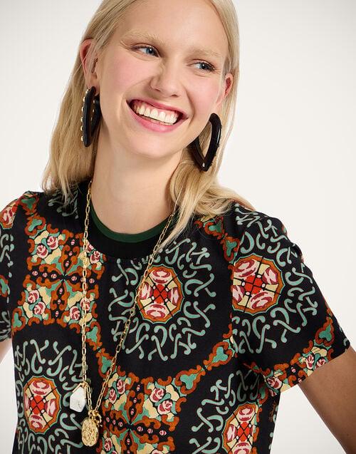 La Doublej Sporty Swing Dress Ballata Black In Cotton Jersey