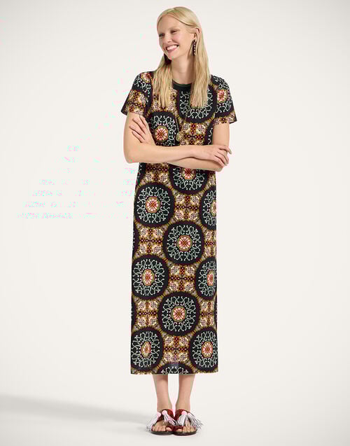 la doublej Sporty Swing Dress Ballata Black in Cotton Jersey