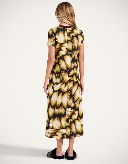 La Doublej Sporty Swing Dress Monarch Black In Cotton Jersey