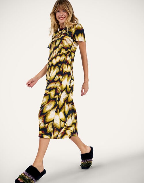 La Doublej Sporty Swing Dress Monarch Black In Cotton Jersey