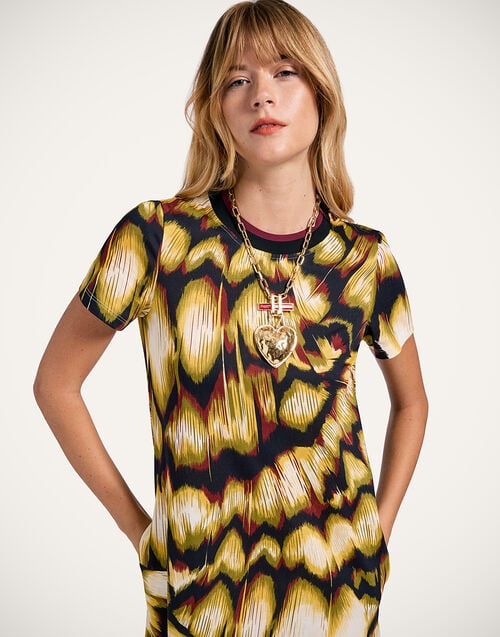 La Doublej Sporty Swing Dress Monarch Black In Cotton Jersey