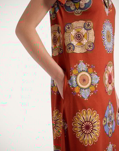 La Doublej Sporty Swing Dress Nucleus Rust In Cotton Jersey