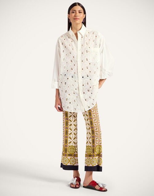 la doublej Stretch Pants Pagoda Placée Pink in Envers Satin