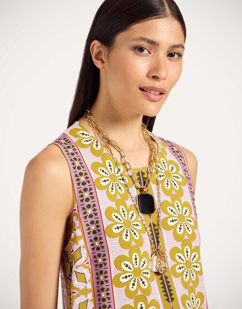 La Doublej Stretch Tunic Pagoda Placée Pink In Envers Satin