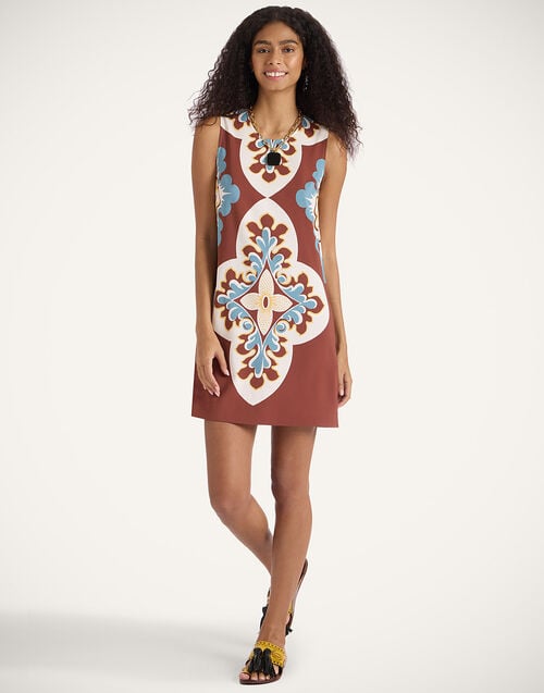 la doublej Stretch Tunic Palazzo Placée Chocolate in Envers Satin