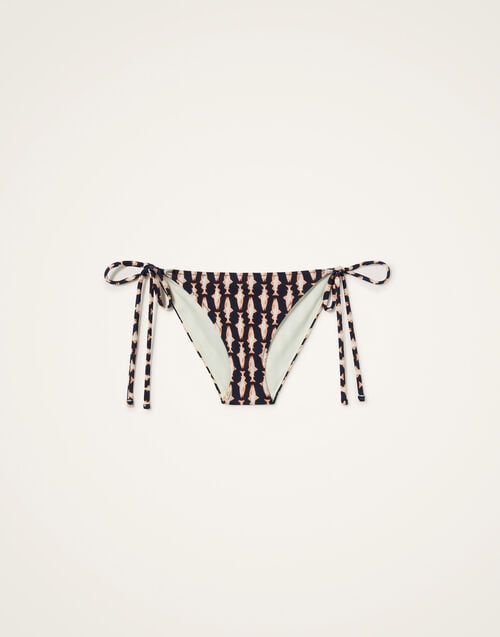 La Doublej String Bikini Bottom Pesciolini Blue In Lycra