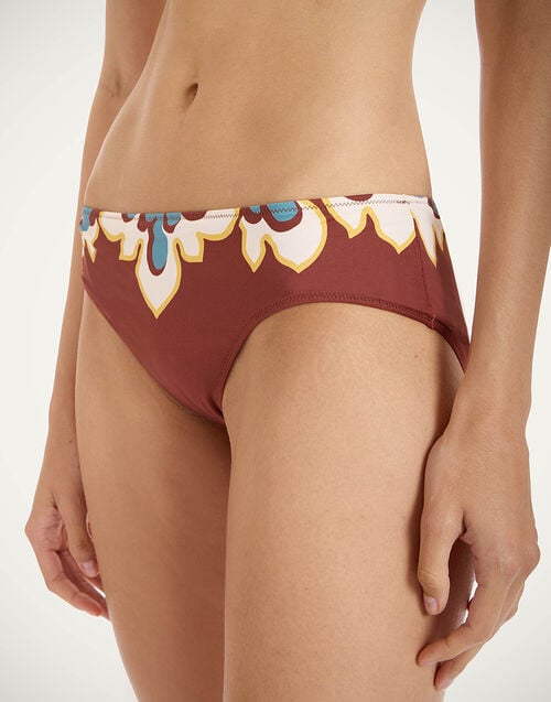 La Doublej Sunset Bikini Bottom Palazzo Placée Chocolate In Supreme Lycra