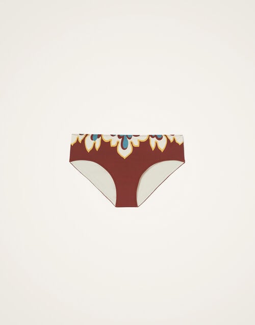 La Doublej Sunset Bikini Bottom Palazzo Placée Chocolate In Supreme Lycra