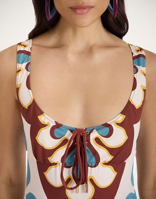 La Doublej Sunset Suit Sleeveless Palazzo Placée Chocolate In Supreme Lycra