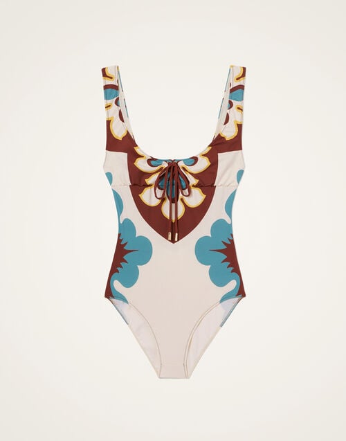 La Doublej Sunset Suit Sleeveless Palazzo Placée Chocolate In Supreme Lycra