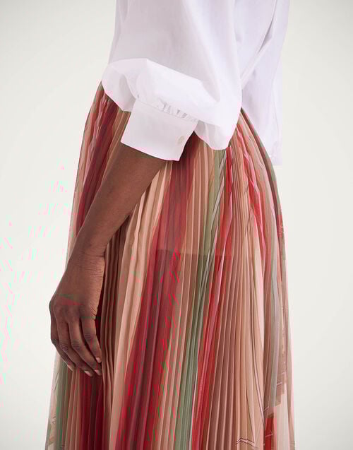 La Doublej Supremes Skirt Twist Placée Multicolor In Techno Chiffon