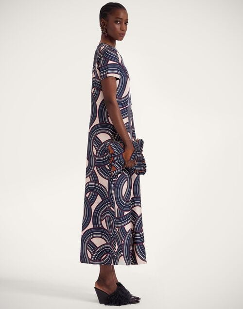 La Doublej Swing Dress Montecarlo Cream In Silk Twill