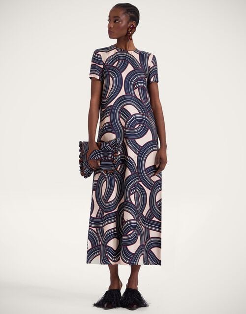 la doublej Swing Dress Montecarlo Cream in Silk Twill