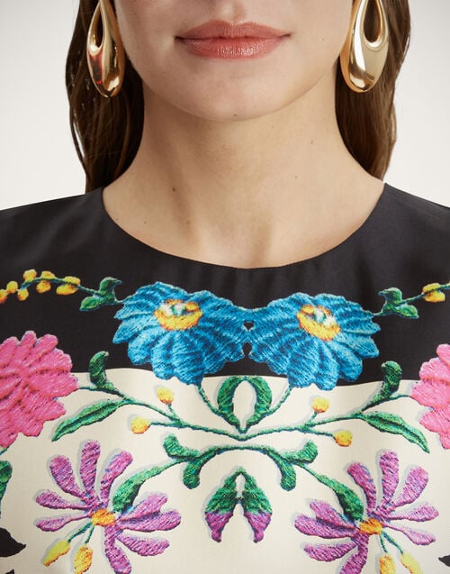 La Doublej Swing Dress Plaza Placée Ivory In Silk Twill