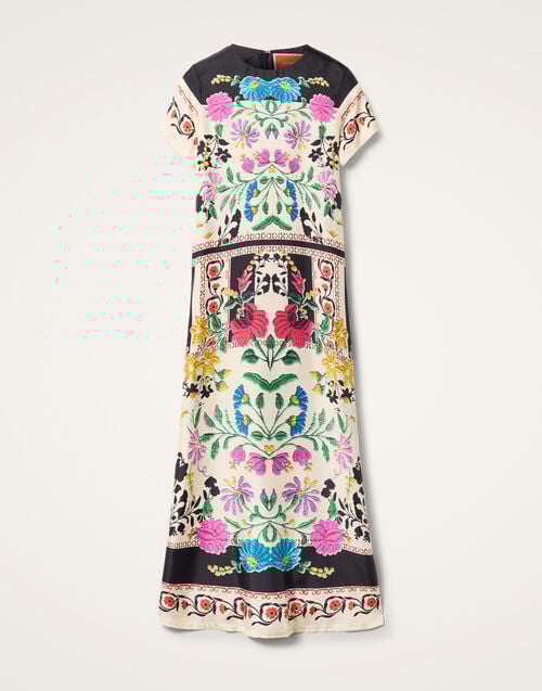 La Doublej Swing Dress Plaza Placée Ivory In Silk Twill