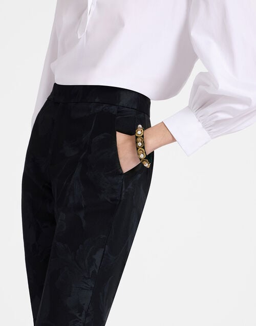 la doublej Tesoro Bracelet Solid Camouflage Green in Velvet