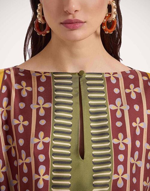 La Doublej The Apericena Dress Eclipse Placée Yellow In Silk Twill