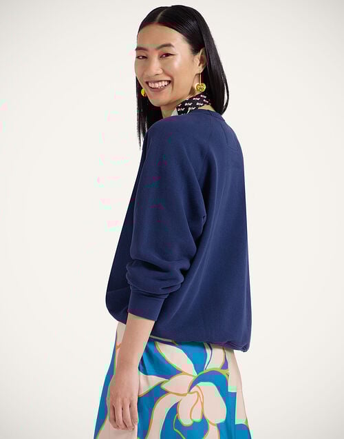 La Doublej The Biggie Concert Sweatshirt Bug Off Blue In Jersey