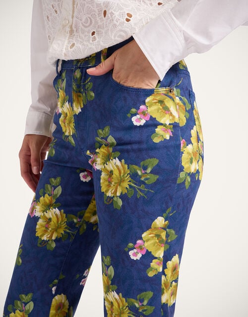 La Doublej The Cropped Flare Jean Riptide Midnight Blue In Cotton Drill