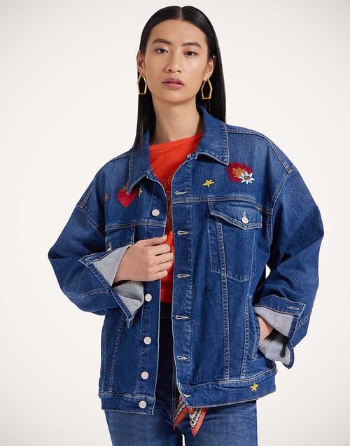 la doublej The Drop It Drifter Jacket Always On Top Blue in Denim