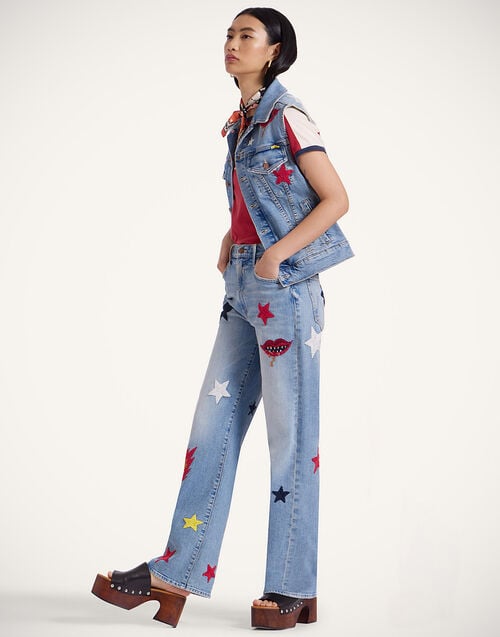 la doublej The Maven Sneak Jeans Star Of The Show Blue in Denim