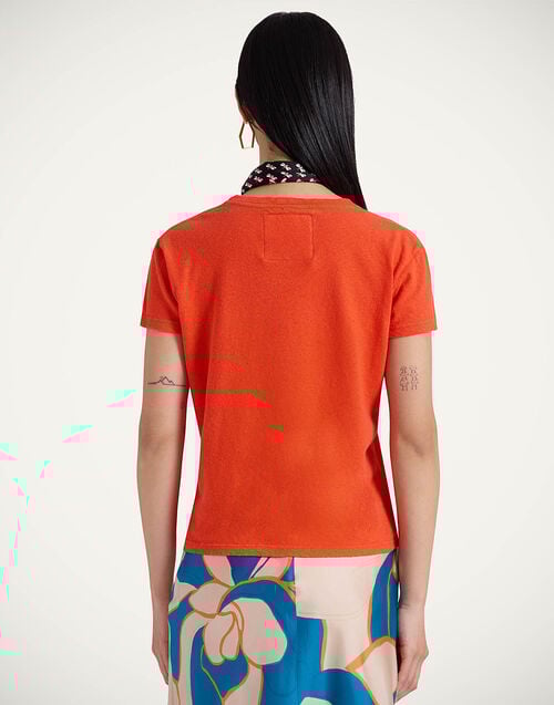 La Doublej The Sinful T-Shirt Playing Favorites Orange In Jersey