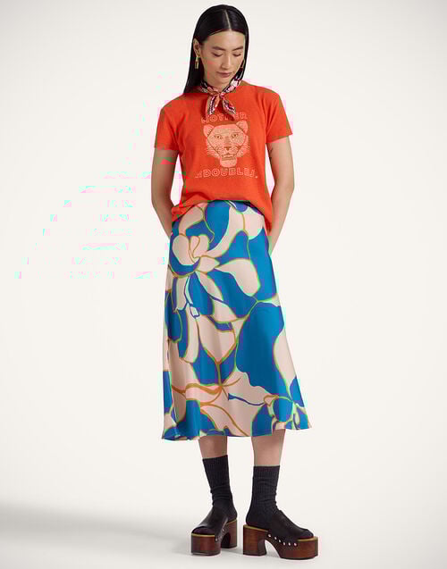 La Doublej The Sinful T-Shirt Playing Favorites Orange In Jersey