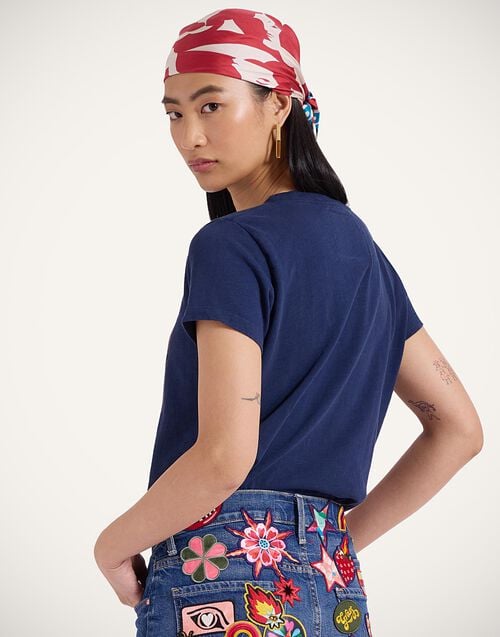 La Doublej The Sinful T-Shirt Runs In The Family Blue In Jersey