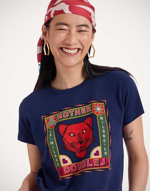 la doublej The Sinful T-Shirt Runs In The Family Blue in Jersey