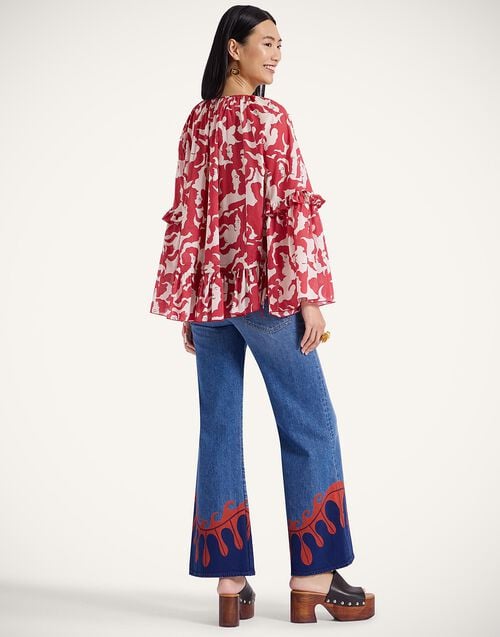 La Doublej The Tomcat Roller Jeans Deep In The Pacific Blue In Denim