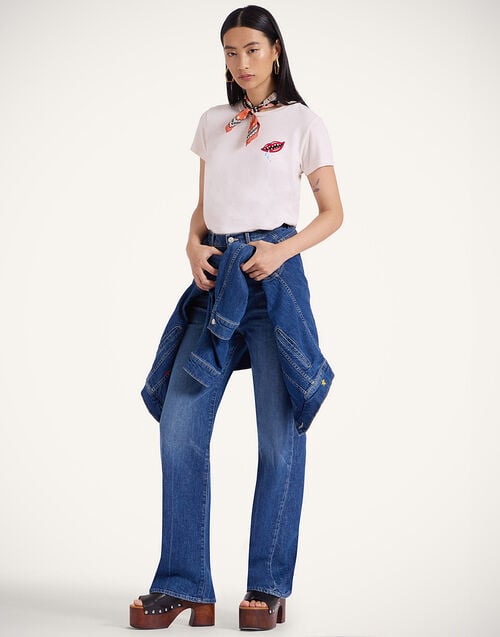 La Doublej The Tune Up Maven Sneak Jeans Middle Child Blue In Denim