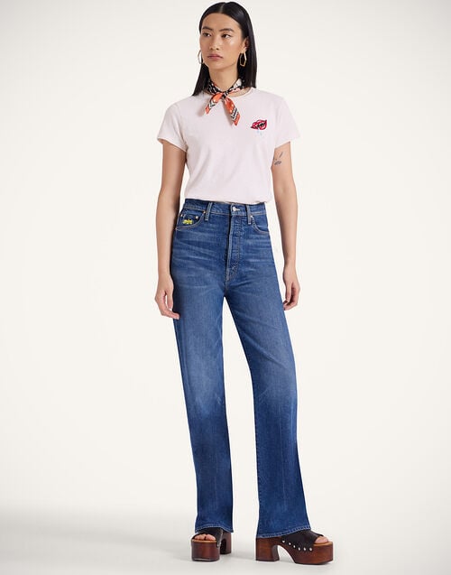 La Doublej The Tune Up Maven Sneak Jeans Middle Child Blue In Denim