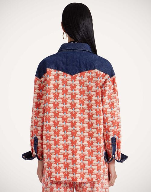 La Doublej The Tycoon Shirt Pull My Petaltail Orange In Cotton