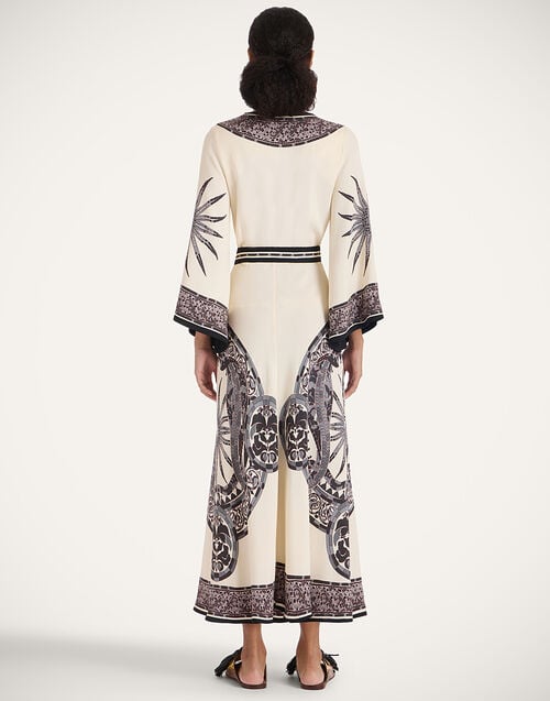 La Doublej The Wrap Dress Cobra Placée Grey In Sable Stretch