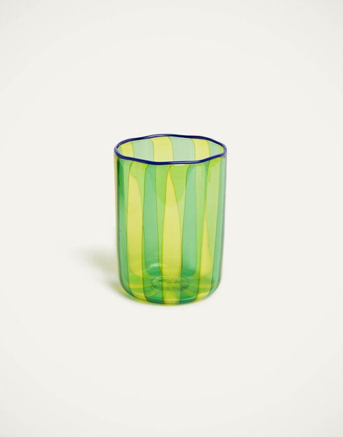 la doublej Torretta Vase Light Green in Murano Glass
